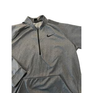Nike Dri-FIT Men's XL 1/2 Zip Hoodie Pullover Heather Gray Training Sweatshirt